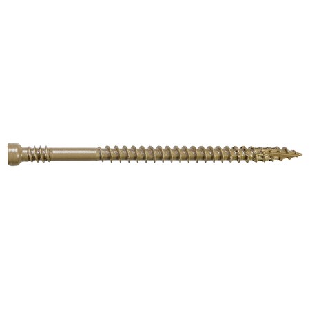Simpson Strong-Tie Wood Screw, #7, 2-1/2 in, Tan Steel Trim Head Torx Drive, 1750 PK FT07212MB